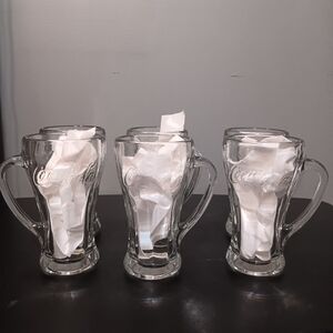 Libbey Vintage Heavy Coca Cola‎ Glass Mugs